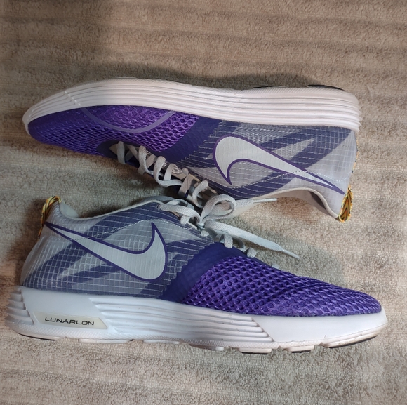 Nike Lunar MTRL + 522346-005 Womens Running Training Shoes Purple Grey Size 10.5 - Picture 5 of 11